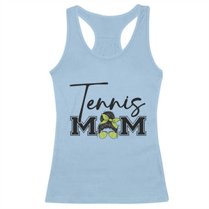 Funny Tennis Player Gift For Tennis Mom Racerback Tank Top TS12 Light Blue Print Your Wear
