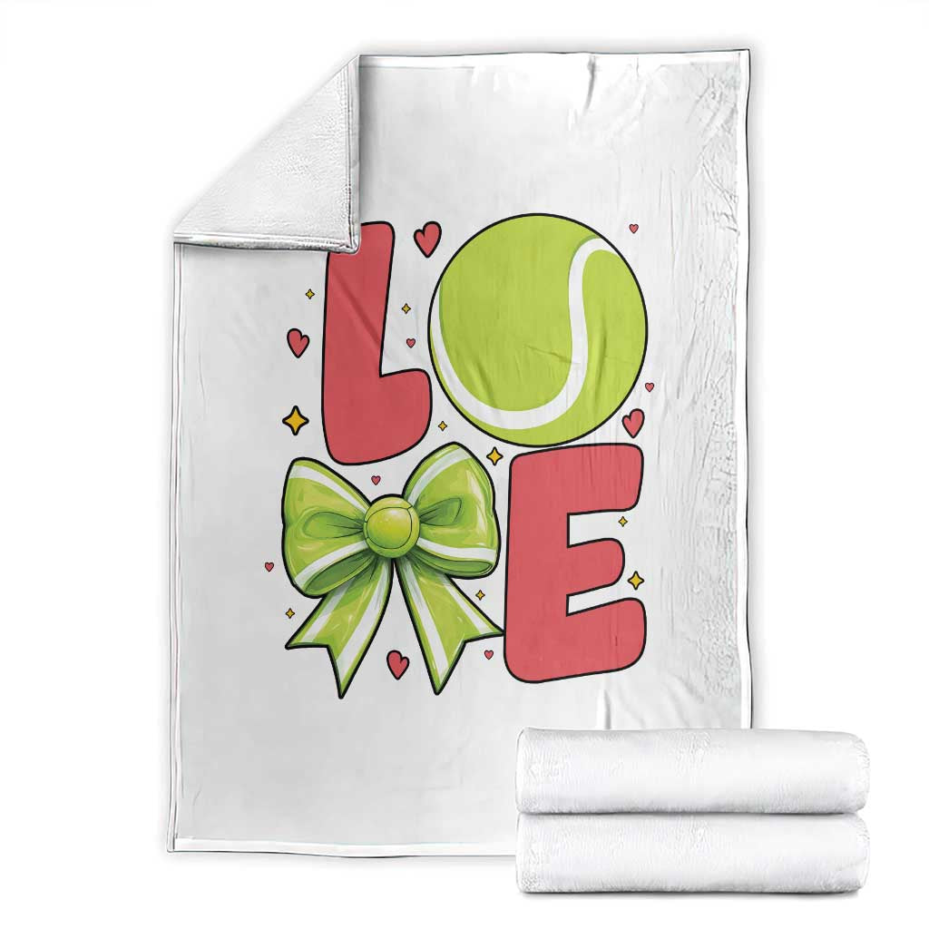 Love With A Tennis Ball Throw Blanket Valentines Day Gift TS12 White Print Your Wear