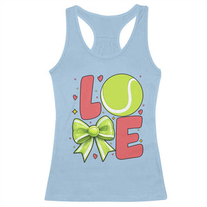 Love With A Tennis Ball Racerback Tank Top Valentines Day Gift TS12 Light Blue Print Your Wear