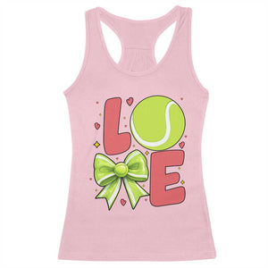 Love With A Tennis Ball Racerback Tank Top Valentines Day Gift TS12 Light Pink Print Your Wear