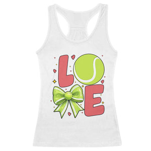 Love With A Tennis Ball Racerback Tank Top Valentines Day Gift TS12 White Print Your Wear