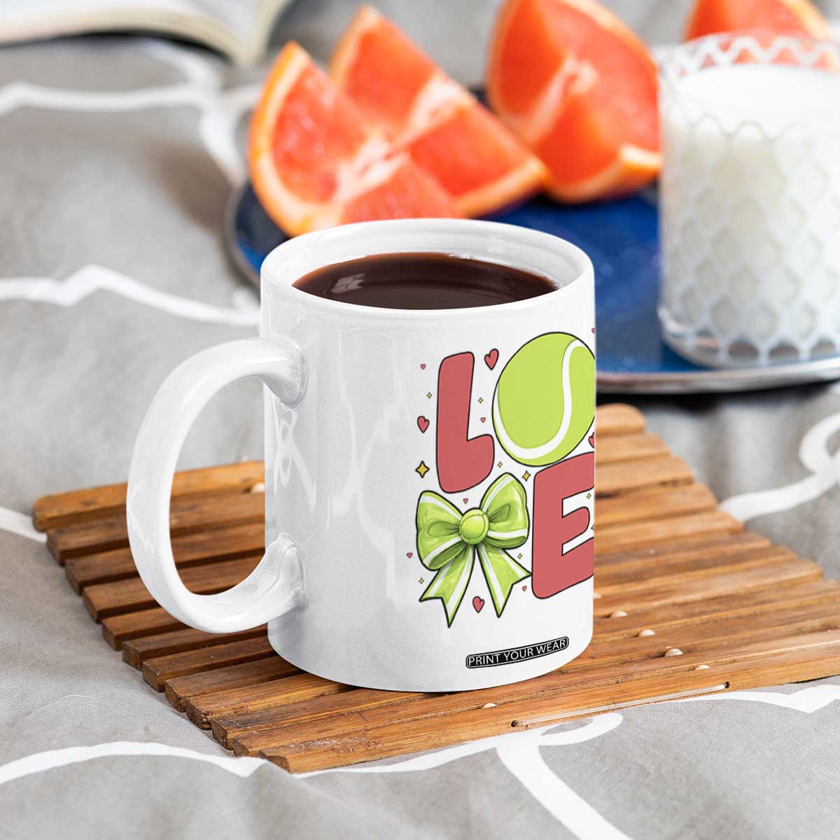 Love With A Tennis Ball Coffee Mug Valentines Day Gift TS12 Print Your Wear