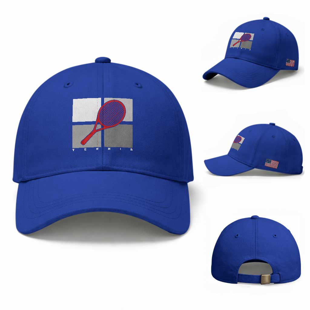 Tennis Obsession Baseball Cap Vintage Sports Lover Gift TS12 Baseball Cap Universal Fit Royal Blue Print Your Wear
