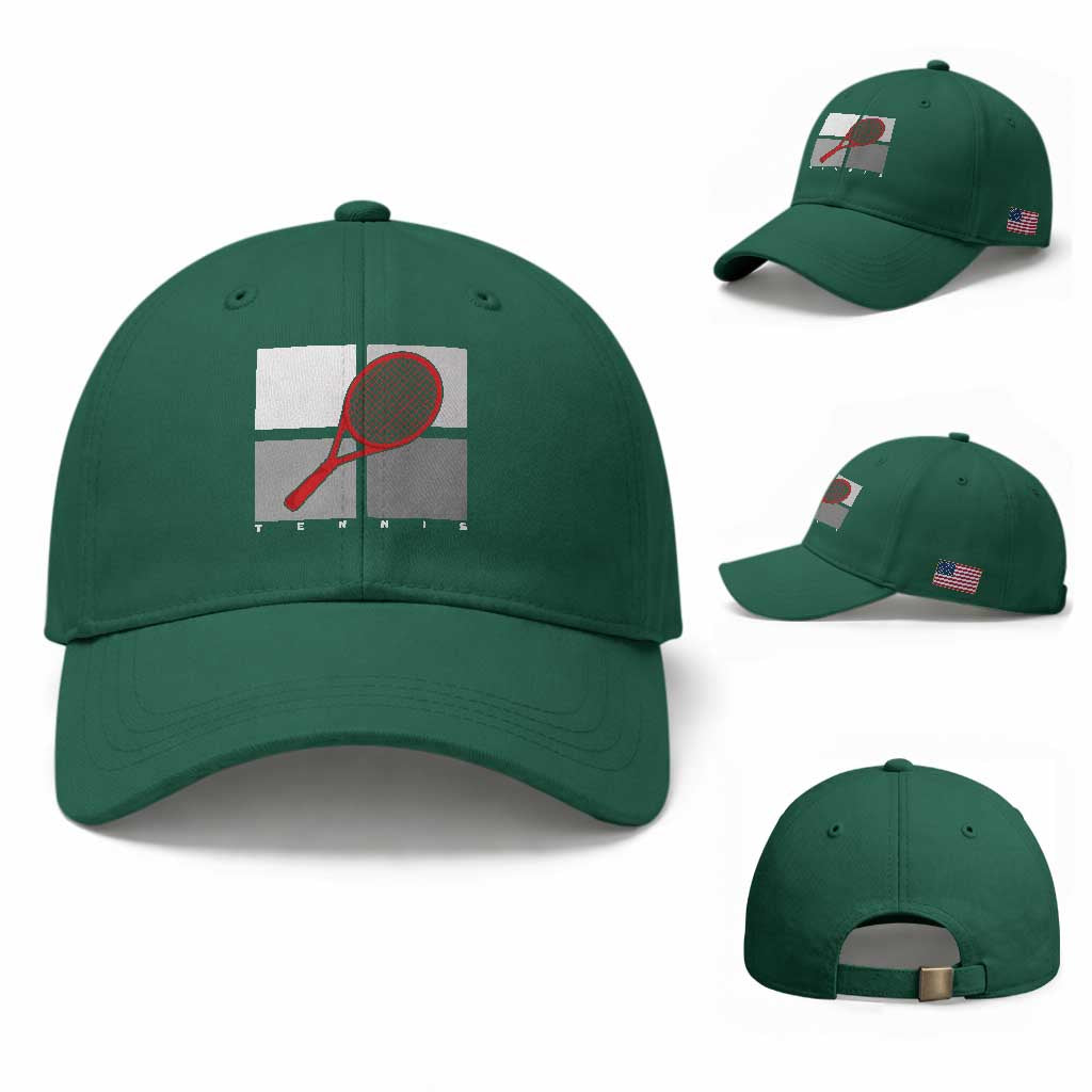 Tennis Obsession Baseball Cap Vintage Sports Lover Gift TS12 Baseball Cap Universal Fit Irish Green Print Your Wear