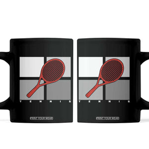 Tennis Obsession Coffee Mug Vintage Sports Lover Gift TS12 Black Print Your Wear