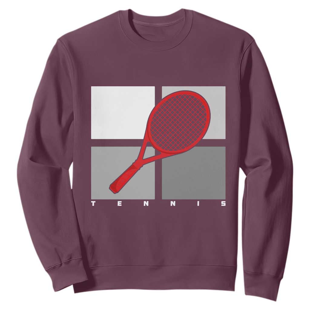 Tennis Obsession Sweatshirt Vintage Sports Lover Gift TS12 Maroon Print Your Wear