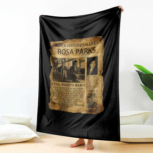 Rosa Parks Throw Blanket Female Empowerment History Gift TS12 Print Your Wear