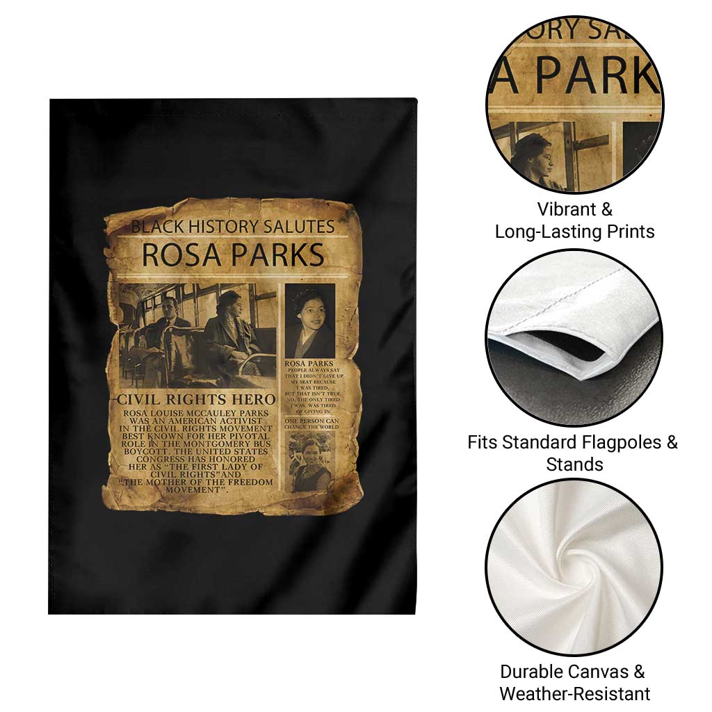Rosa Parks Garden Flag Female Empowerment History Gift TS12 Print Your Wear
