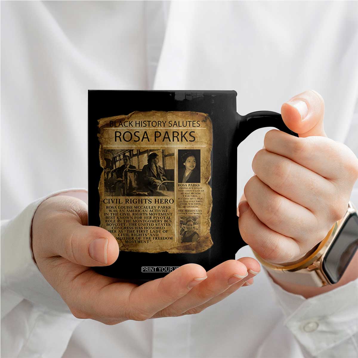 Rosa Parks Coffee Mug Female Empowerment History Gift TS12 Print Your Wear