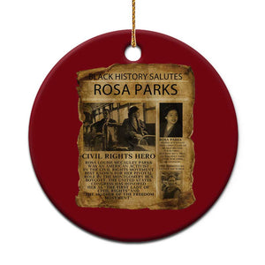 Rosa Parks Ceramic Ornament Female Empowerment History Gift TS12 1pc Red Print Your Wear