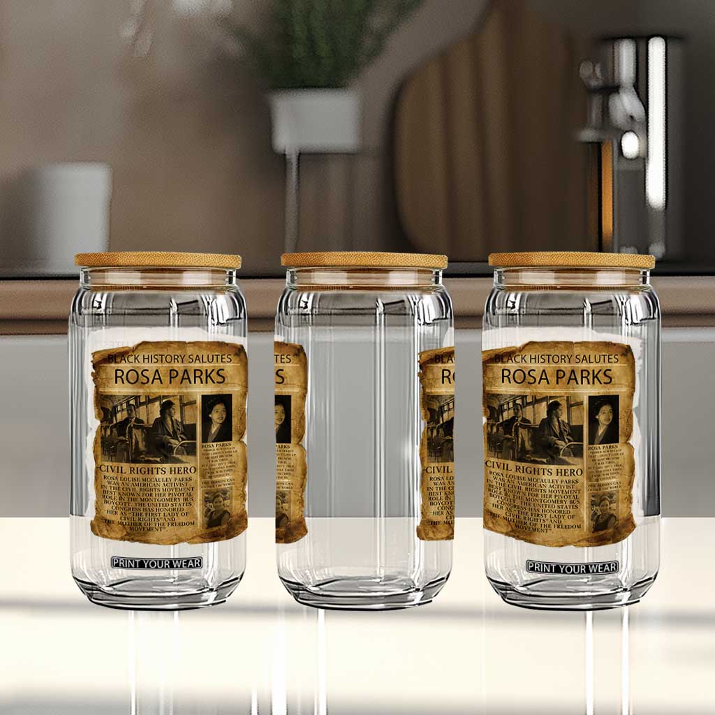 Rosa Parks Glass Can Female Empowerment History Gift TS12 Print Your Wear
