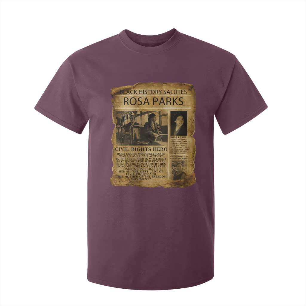 Rosa Parks T Shirt For Kid Female Empowerment History Gift TS12 Maroon Print Your Wear