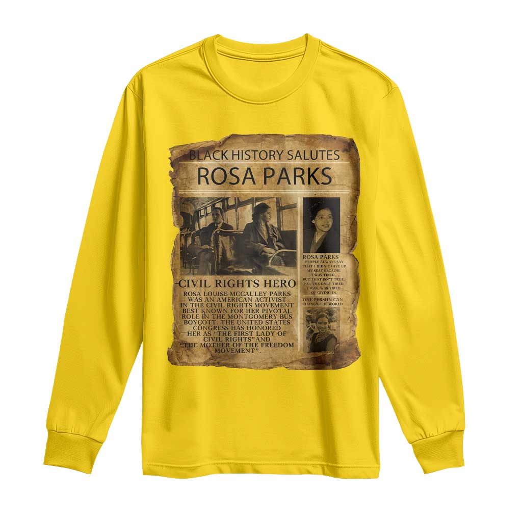 Rosa Parks Long Sleeve Shirt Female Empowerment History Gift TS12 Daisy Print Your Wear
