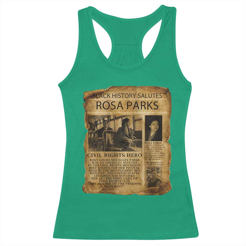 Rosa Parks Racerback Tank Top Female Empowerment History Gift TS12 Irish Green Print Your Wear