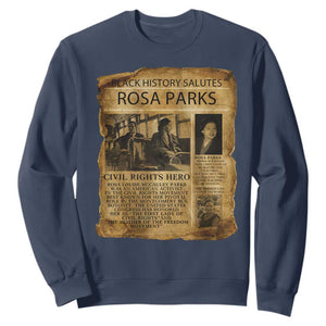 Rosa Parks Sweatshirt Female Empowerment History Gift TS12 Navy Print Your Wear