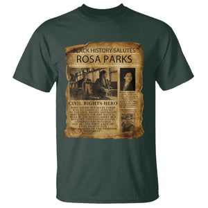 Rosa Parks T Shirt Female Empowerment History Gift TS12 Dark Forest Green Print Your Wear