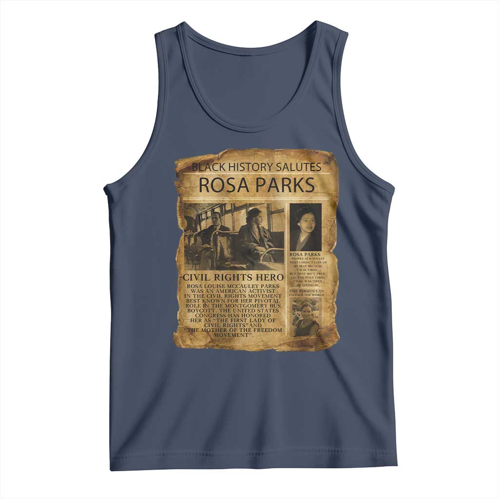 Rosa Parks Tank Top Female Empowerment History Gift TS12 Navy Print Your Wear