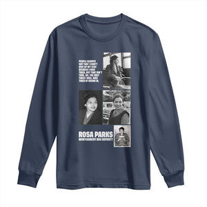 Rosa Parks Long Sleeve Shirt Strong Black Woman Leader TS12 Navy Print Your Wear
