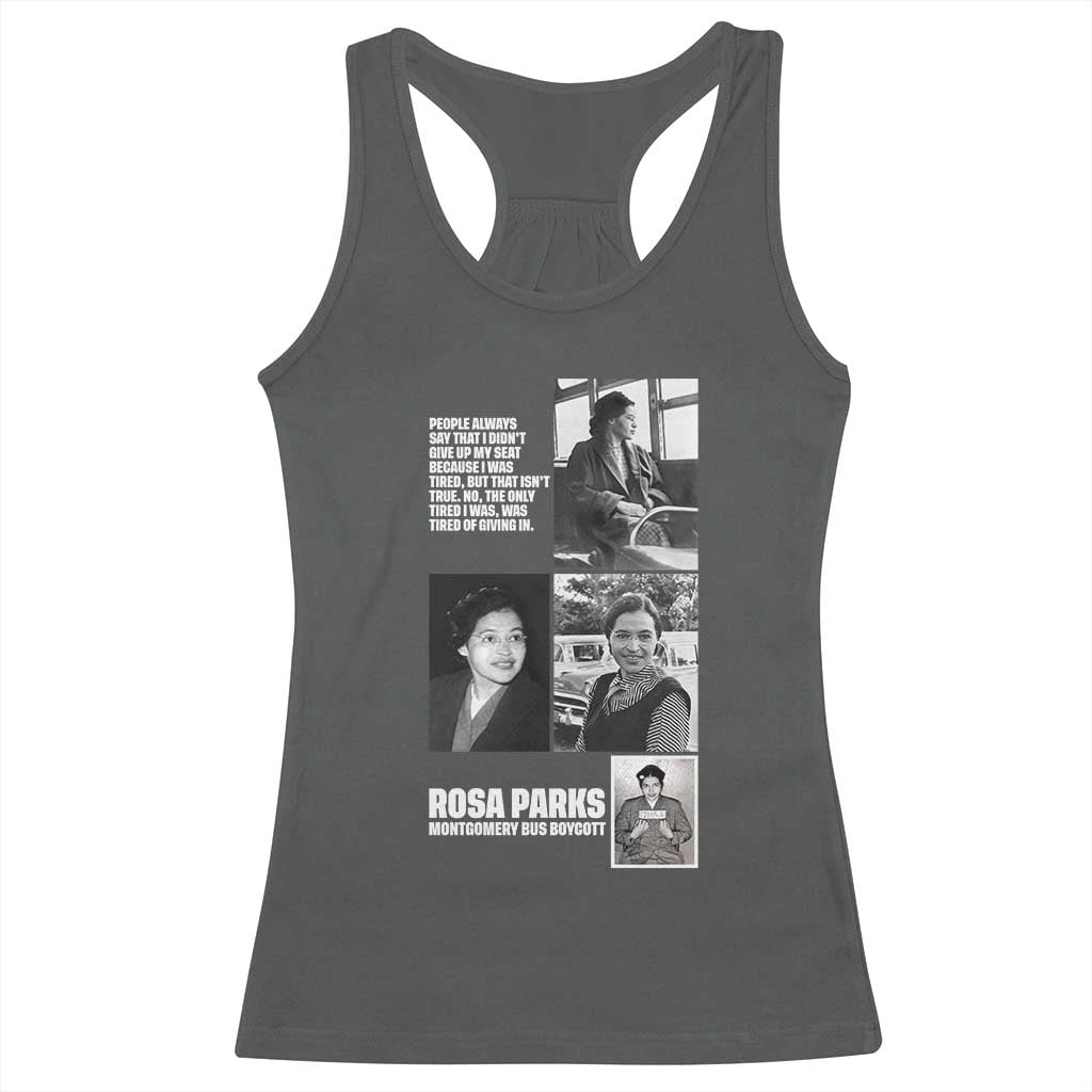 Rosa Parks Racerback Tank Top Strong Black Woman Leader TS12 Dark Heather Print Your Wear