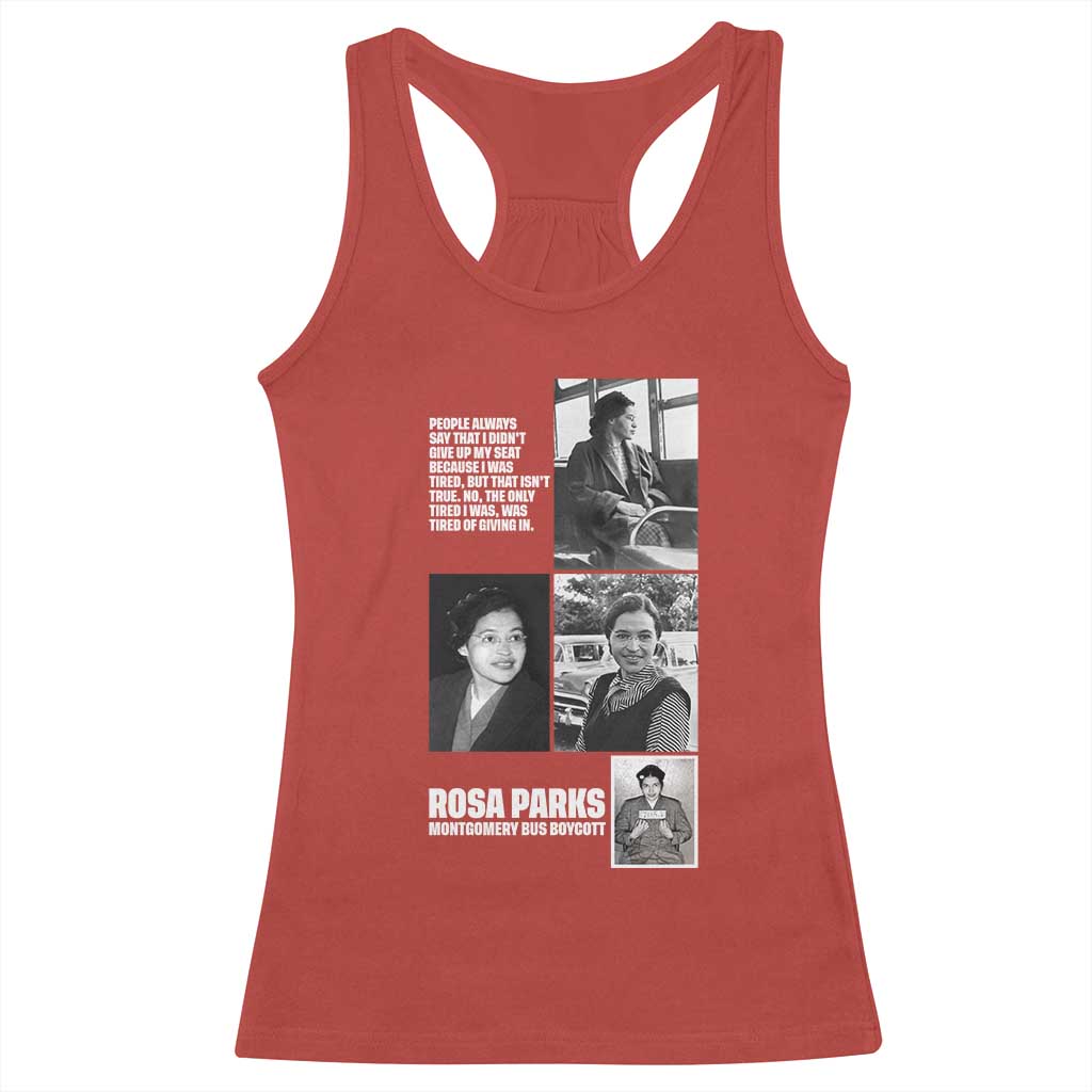 Rosa Parks Racerback Tank Top Strong Black Woman Leader TS12 Red Print Your Wear