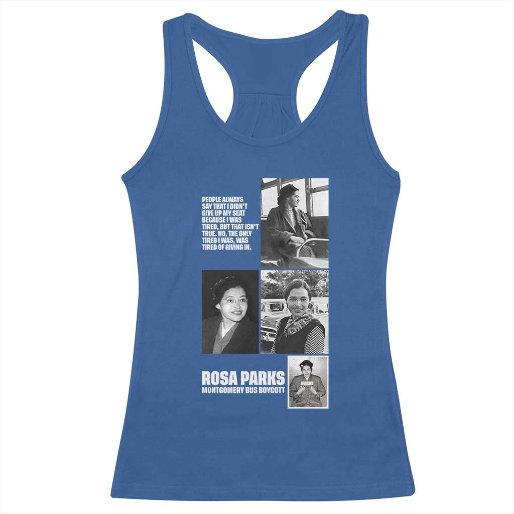 Rosa Parks Racerback Tank Top Strong Black Woman Leader TS12 Royal Blue Print Your Wear