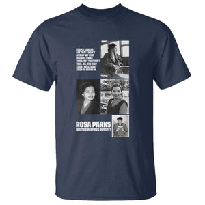 Rosa Parks T Shirt Strong Black Woman Leader TS12 Navy Print Your Wear