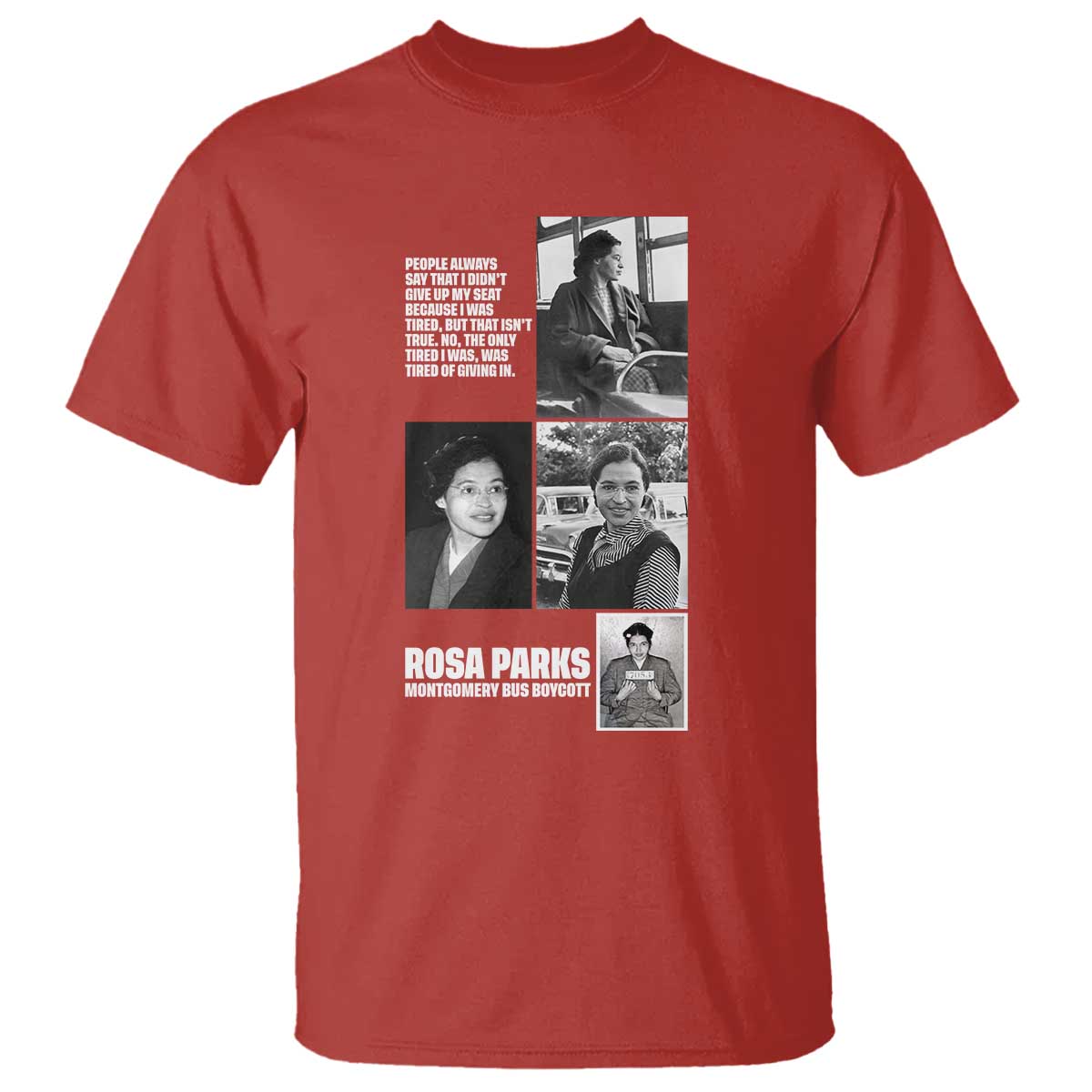 Rosa Parks T Shirt Strong Black Woman Leader TS12 Red Print Your Wear