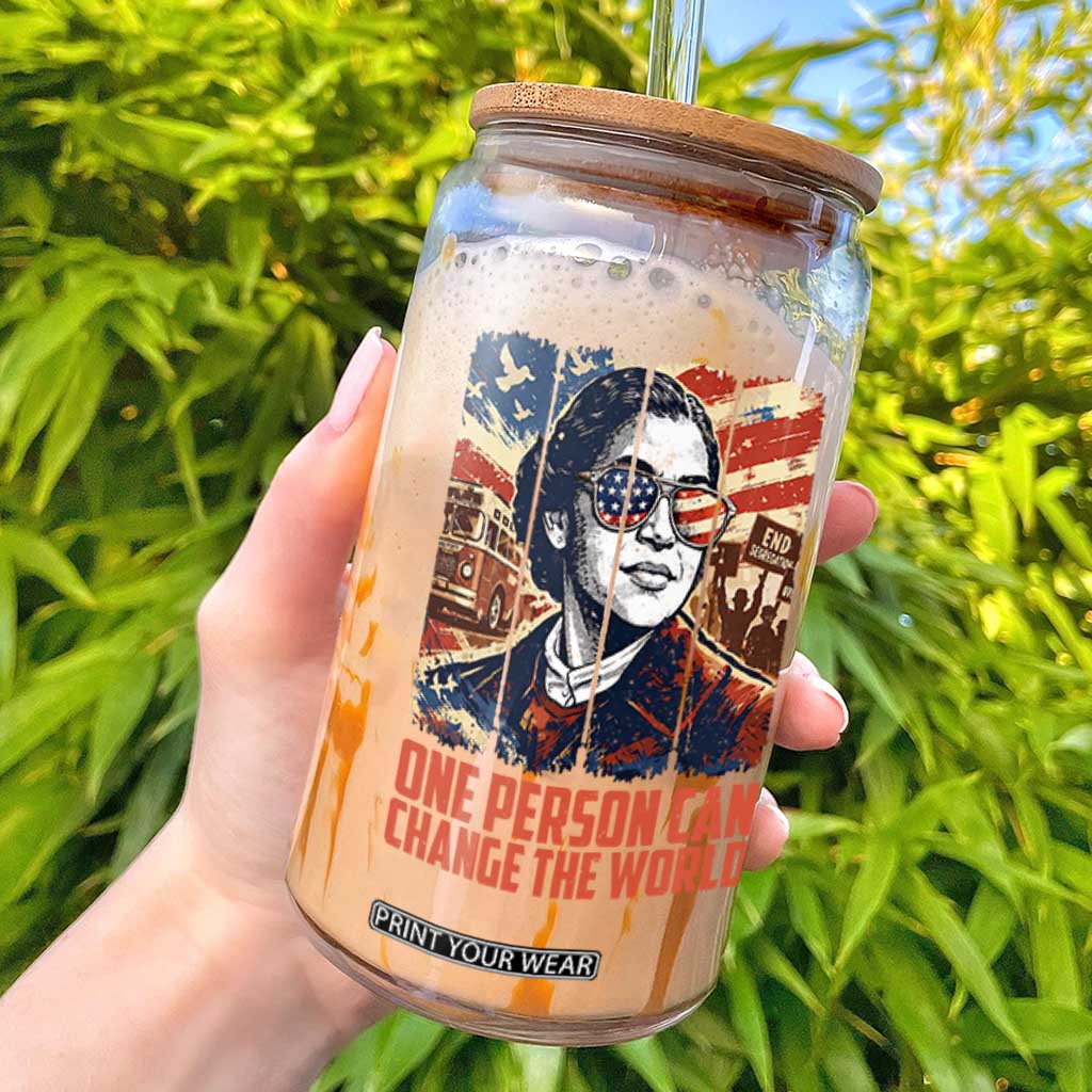 Rosa Parks Civil Rights Legacy Glass Can One Person Can Change The World TS12 White Print Your Wear