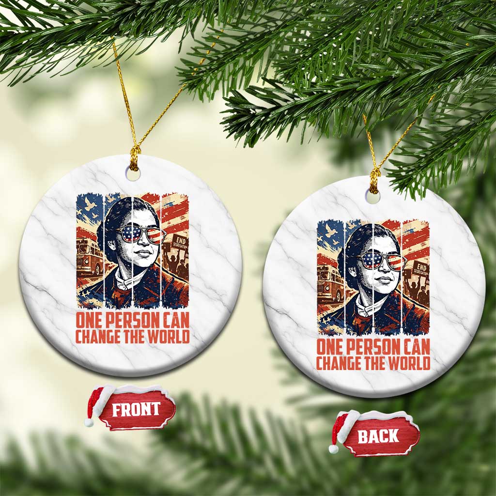 Rosa Parks Civil Rights Legacy Ceramic Ornament One Person Can Change The World TS12 1pc White Marble Print Your Wear