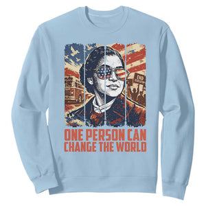 Rosa Parks Civil Rights Legacy Sweatshirt One Person Can Change The World TS12 Light Blue Print Your Wear