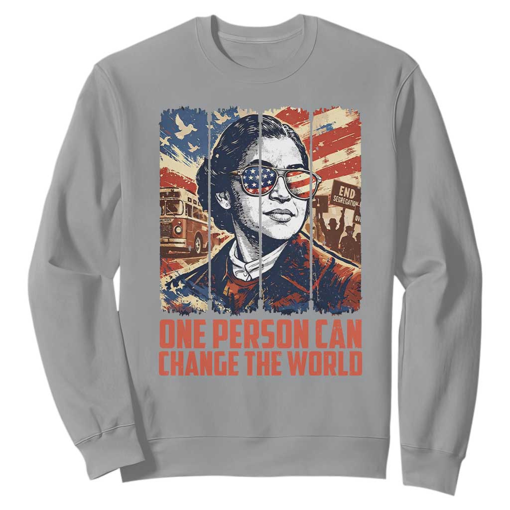 Rosa Parks Civil Rights Legacy Sweatshirt One Person Can Change The World TS12 Sport Gray Print Your Wear