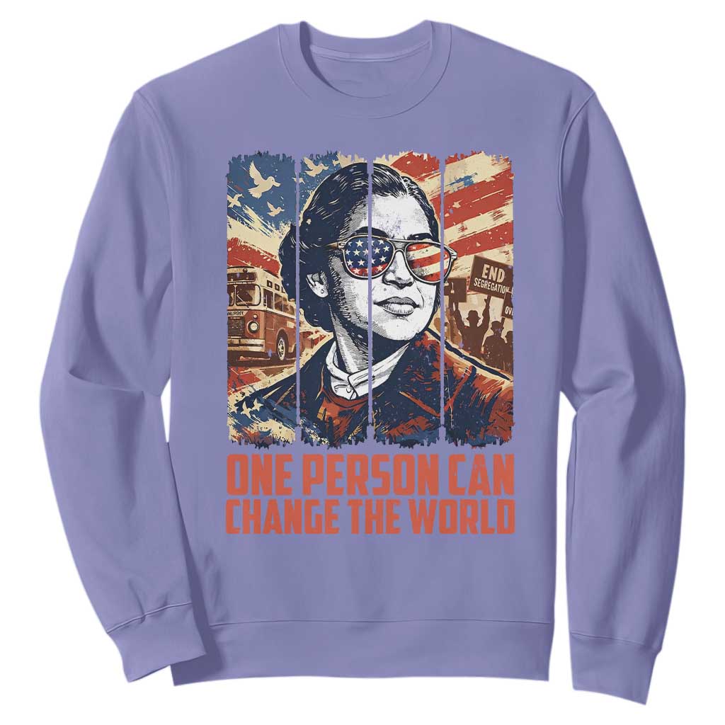 Rosa Parks Civil Rights Legacy Sweatshirt One Person Can Change The World TS12 Violet Print Your Wear