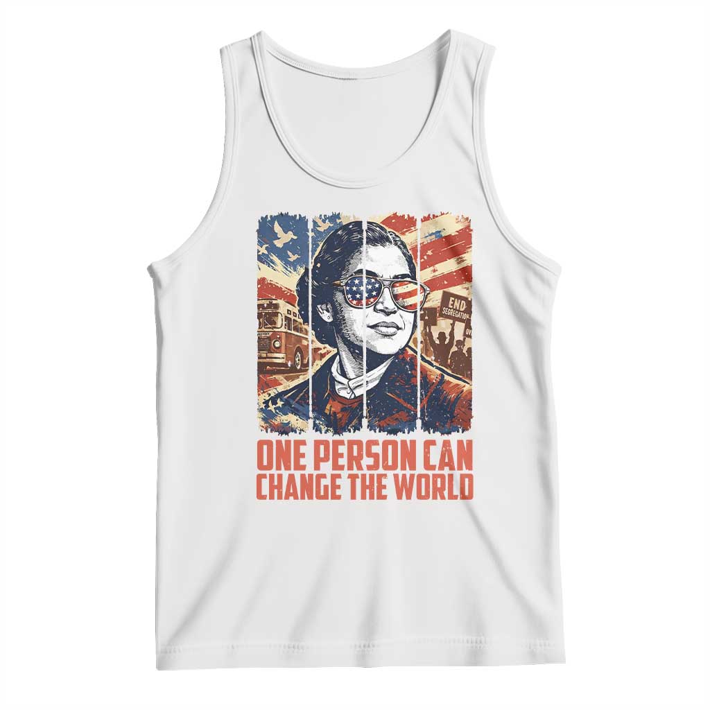 Rosa Parks Civil Rights Legacy Tank Top One Person Can Change The World TS12 White Print Your Wear
