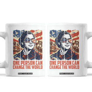 Rosa Parks Civil Rights Legacy Coffee Mug One Person Can Change The World TS12 White Print Your Wear
