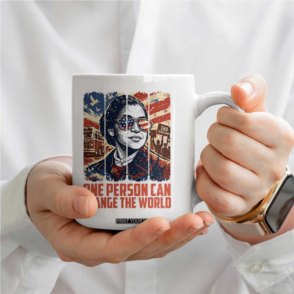 Rosa Parks Civil Rights Legacy Coffee Mug One Person Can Change The World TS12 Print Your Wear
