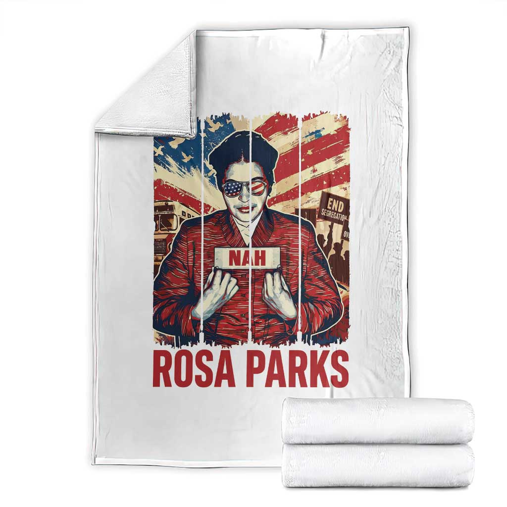 Nah Rosa Parks Throw Blanket Black History Month Gift TS12 White Print Your Wear