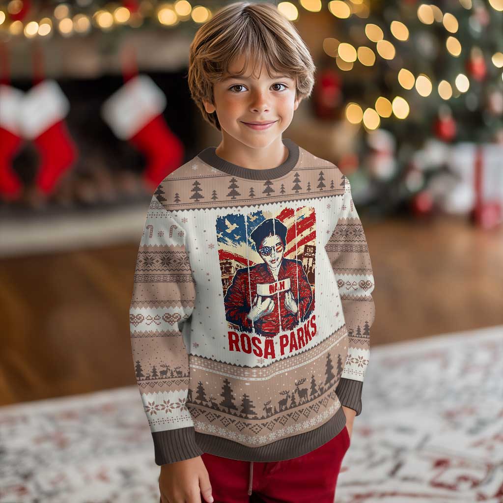Nah Rosa Parks Ugly Christmas Sweater Black History Month Gift TS12 Mocha Mousse Print Your Wear