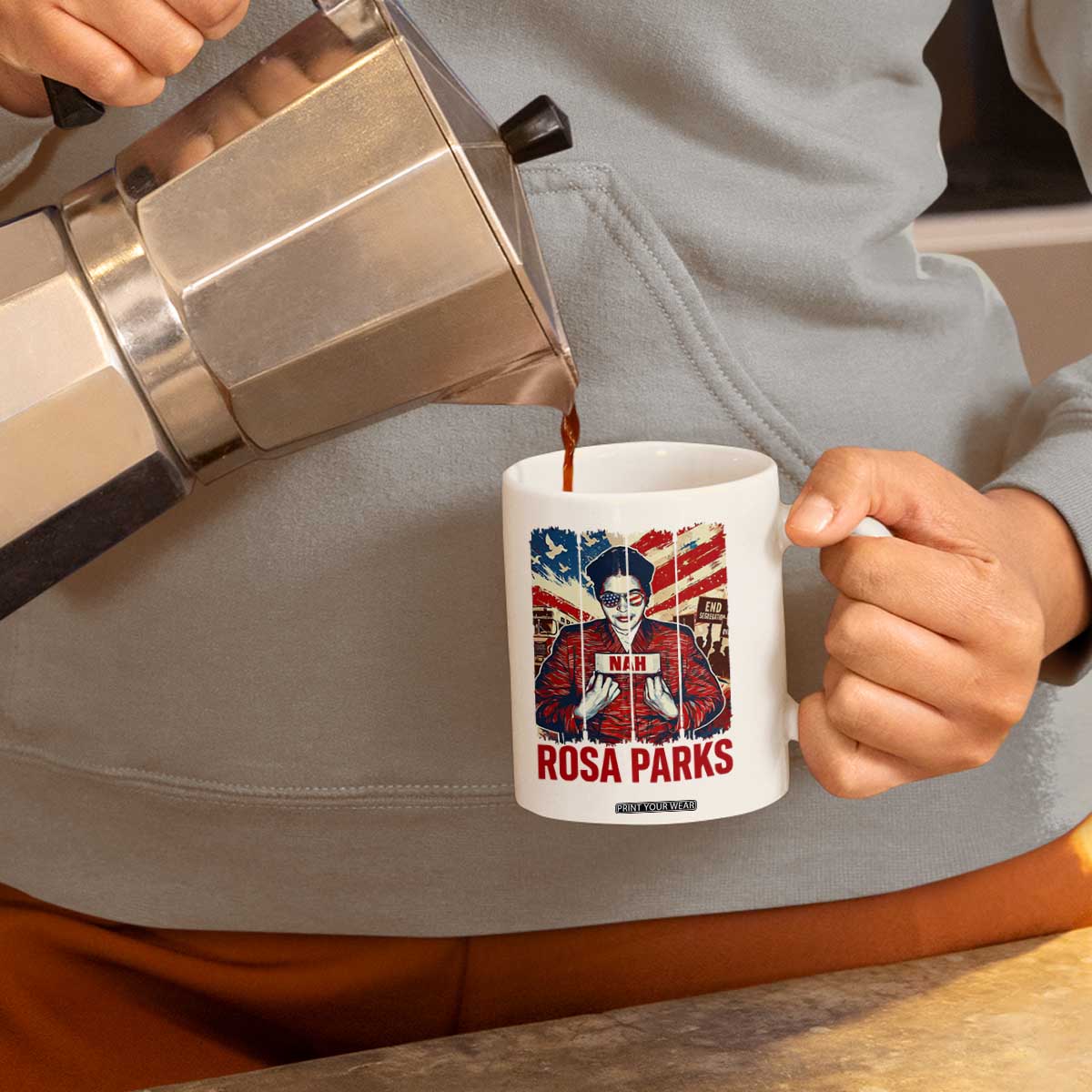 Nah Rosa Parks Coffee Mug Black History Month Gift TS12 Print Your Wear