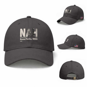 Nah Rosa Parks Baseball Cap Female Empowerment American History TS12 Baseball Cap Universal Fit Dark Gray Print Your Wear
