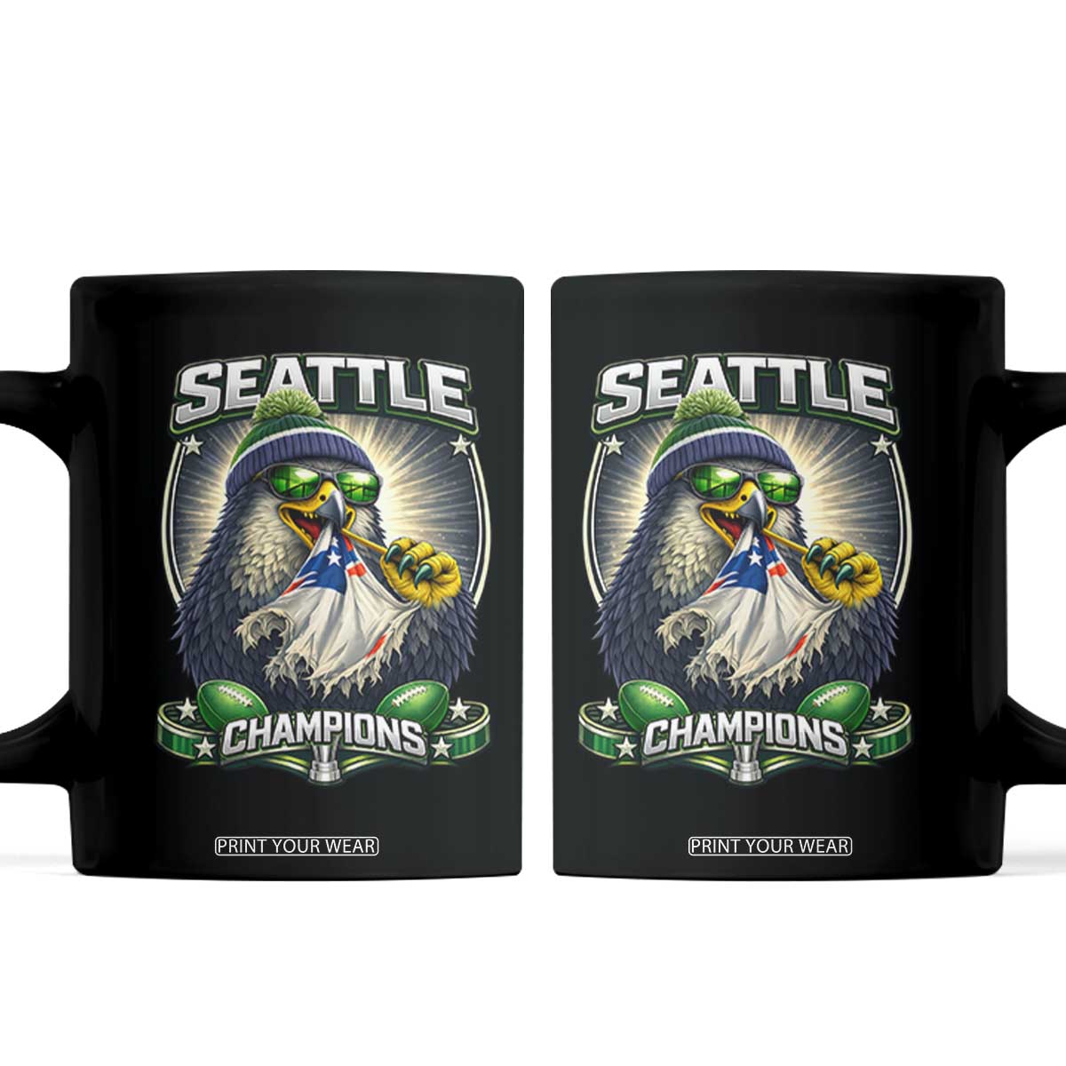 Seattle Champions Fan Pride Coffee Mug Football Fan Gift TS12 Black Print Your Wear