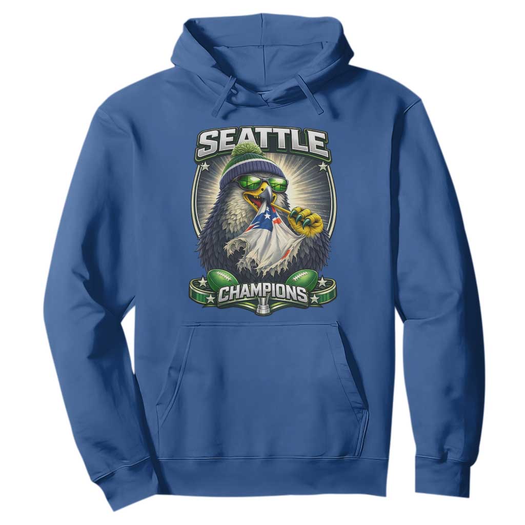Seattle Champions Fan Pride Hoodie Football Fan Gift TS12 Royal Blue Print Your Wear