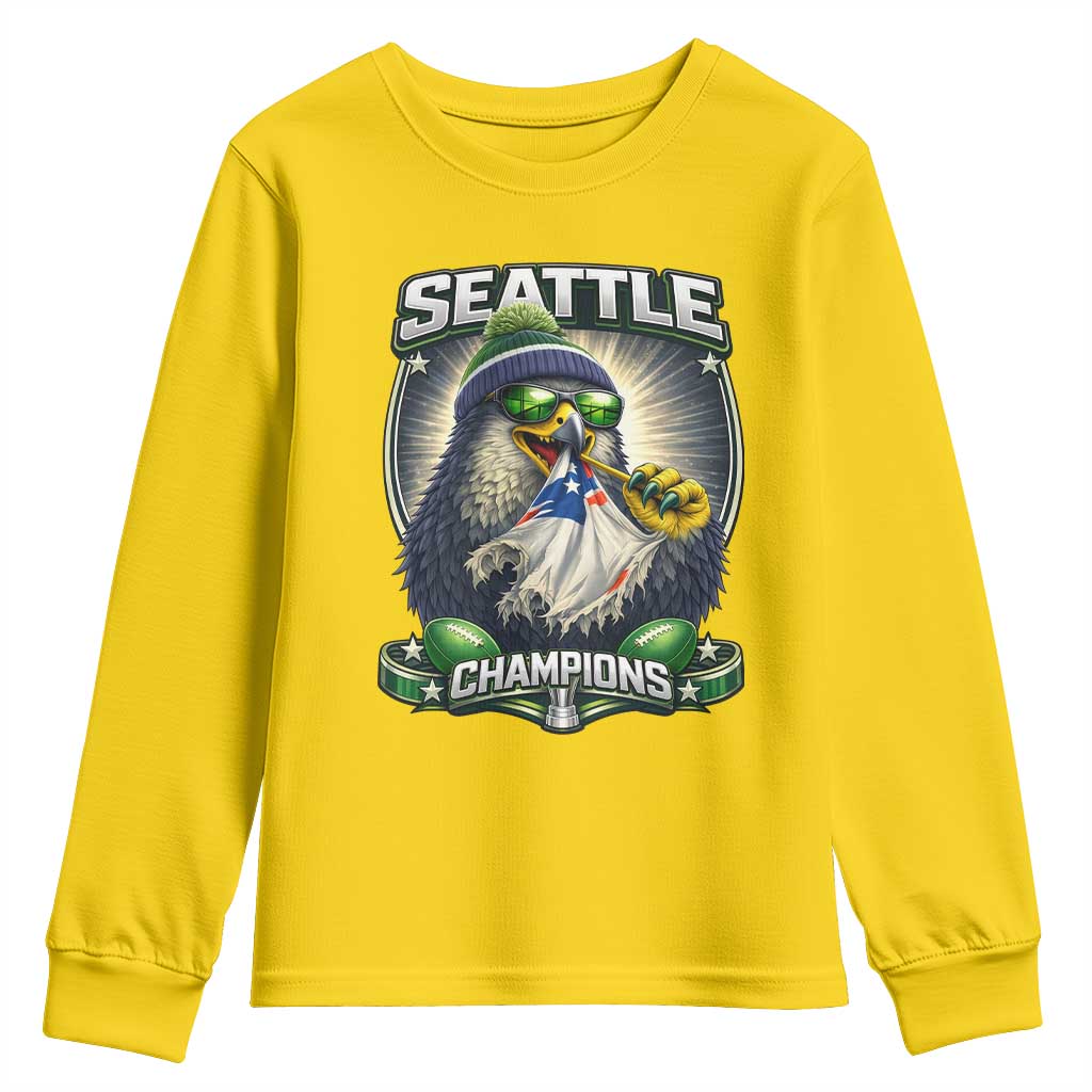 Seattle Champions Fan Pride Youth Sweatshirt Football Fan Gift TS12 Daisy Print Your Wear