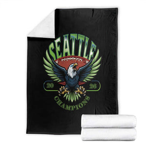 Seattle Champions Fan Pride Throw Blanket Gift For Football Lovers TS12 Black Print Your Wear