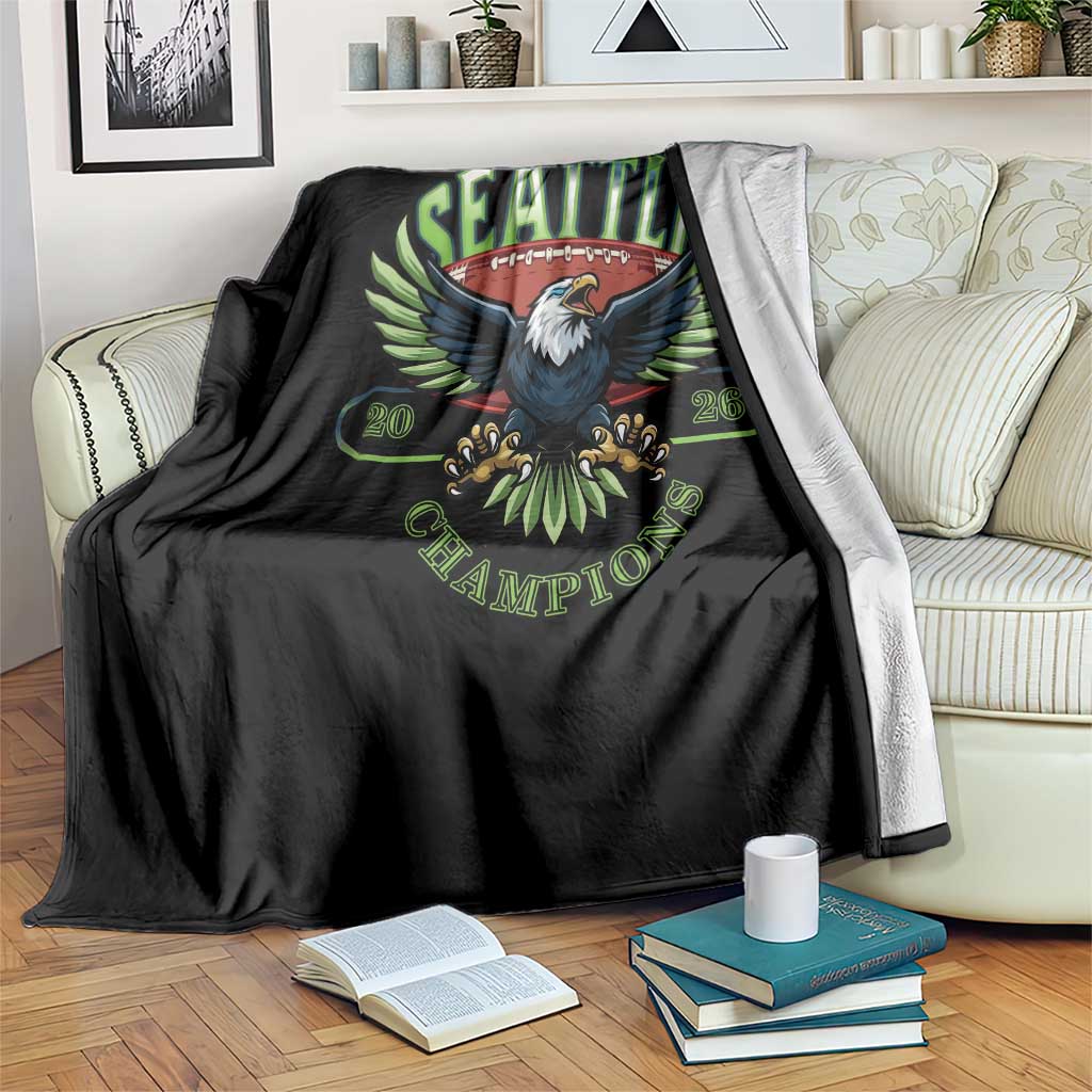 Seattle Champions Fan Pride Throw Blanket Gift For Football Lovers TS12 Print Your Wear