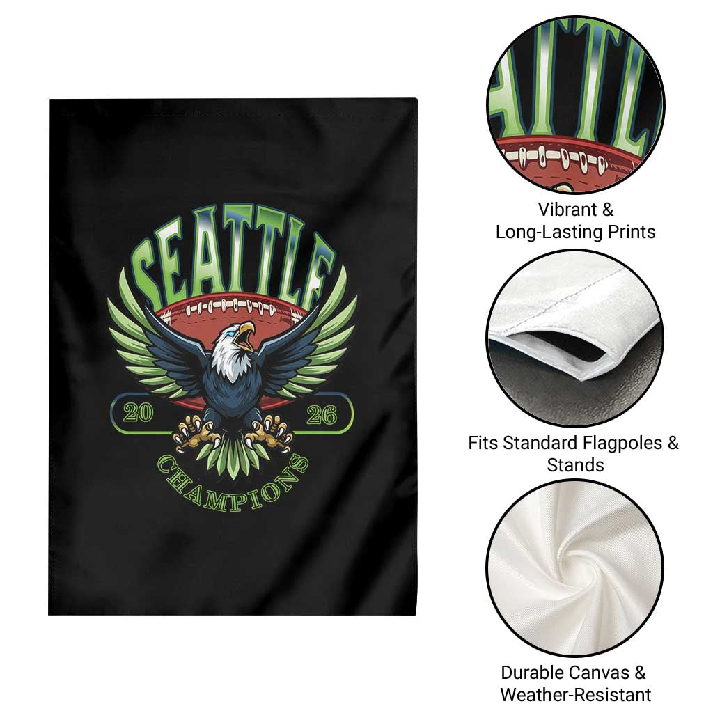 Seattle Champions Fan Pride Garden Flag Gift For Football Lovers TS12 Print Your Wear