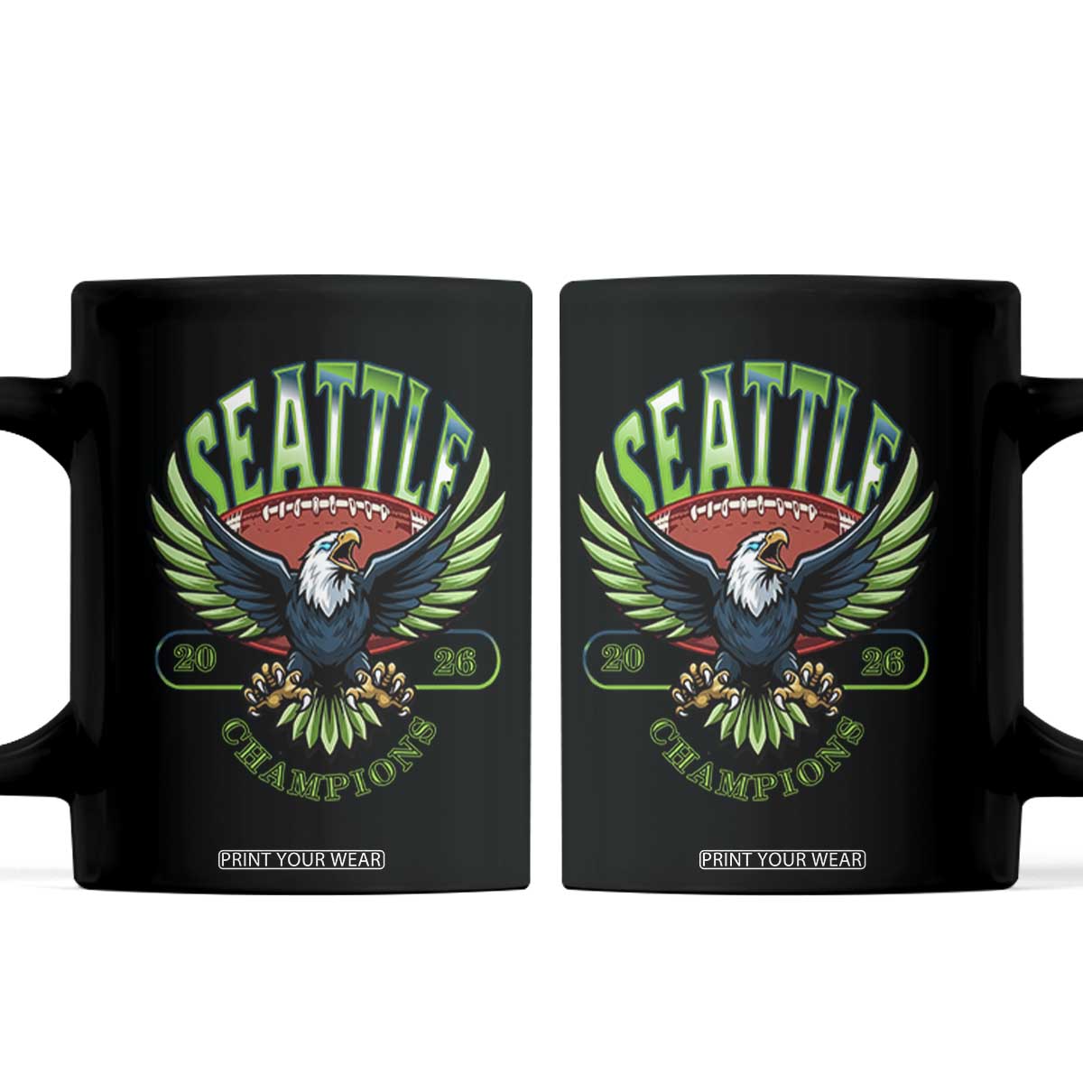 Seattle Champions Fan Pride Coffee Mug Gift For Football Lovers TS12 Black Print Your Wear