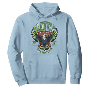 Seattle Champions Fan Pride Hoodie Gift For Football Lovers TS12 Light Blue Print Your Wear