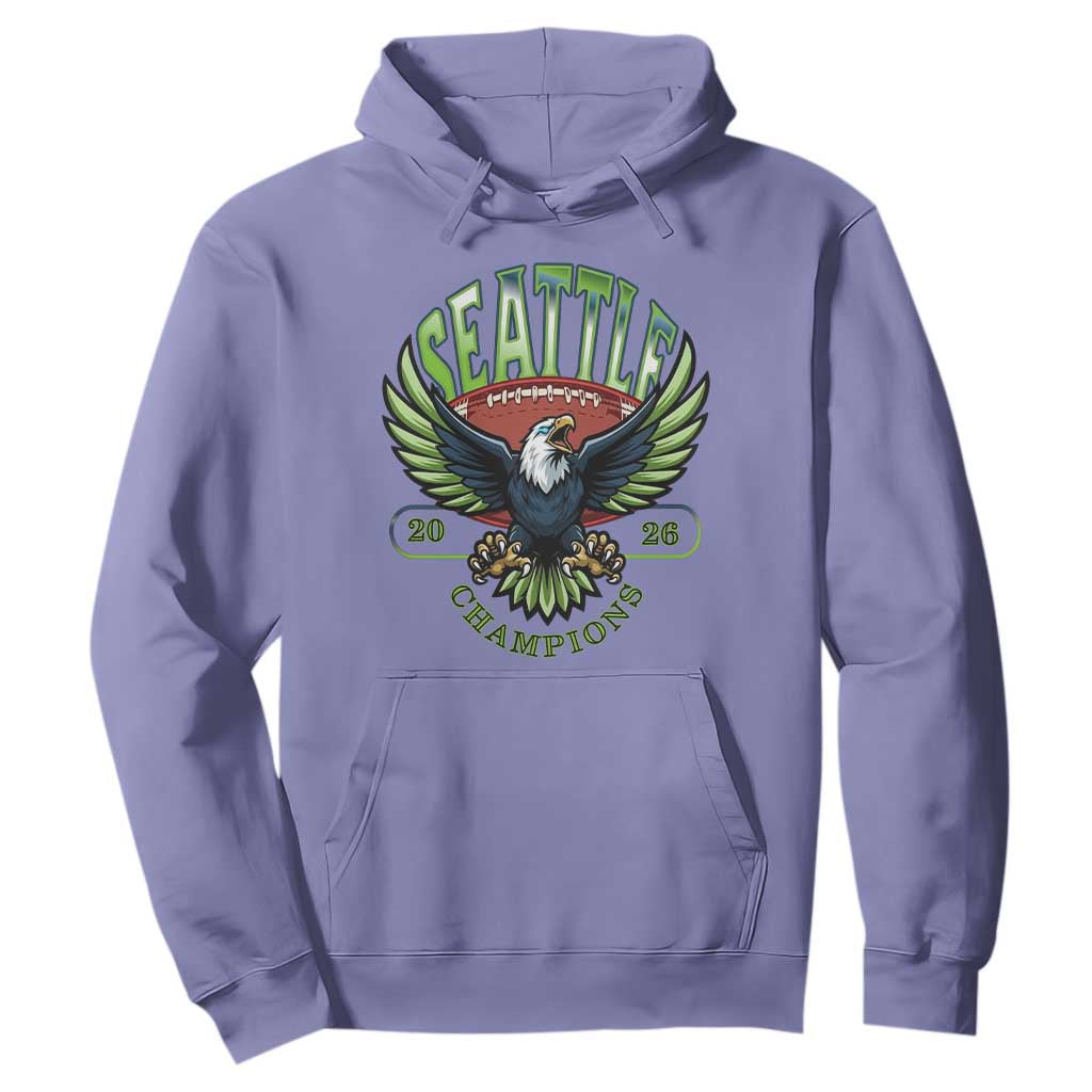 Seattle Champions Fan Pride Hoodie Gift For Football Lovers TS12 Violet Print Your Wear