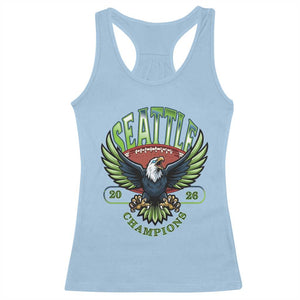 Seattle Champions Fan Pride Racerback Tank Top Gift For Football Lovers TS12 Light Blue Print Your Wear