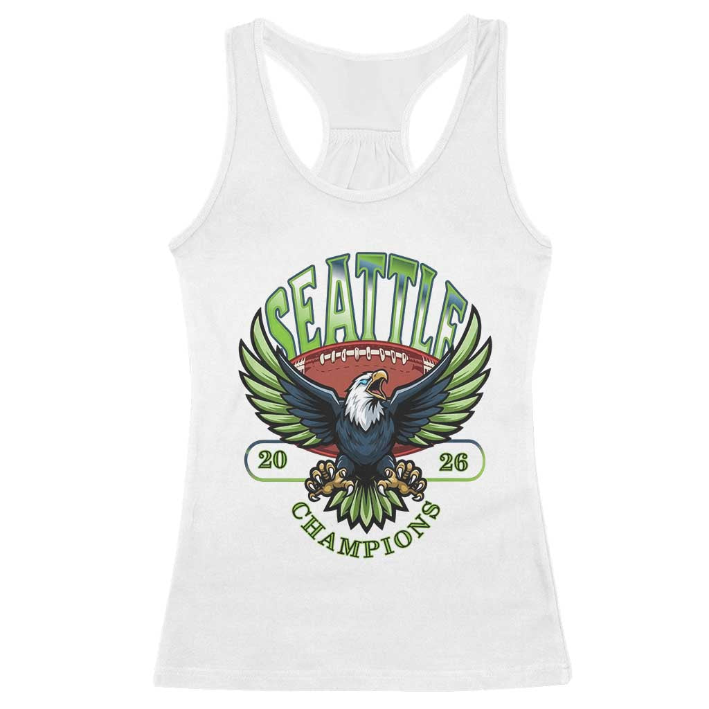 Seattle Champions Fan Pride Racerback Tank Top Gift For Football Lovers TS12 White Print Your Wear